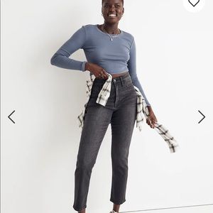 NWT Madewell High rise Slim Straight Jeans in Richgrove wash. Size 28 P